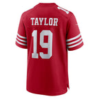 Kooe SF.49ers #19 Trent Taylor Scarlet Team Game Jersey
