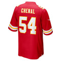 Kooe KC.Chiefs #54 Leo Chenal Red Game Player Jersey