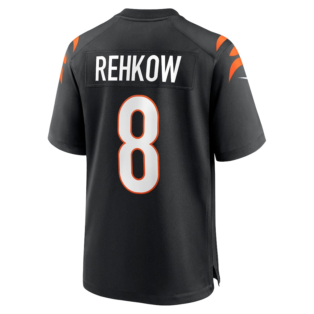 Kooe C.Bengals #8 Ryan Rehkow Black Game Jersey