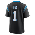 Kooe C.Panthers #1 Dad Black Game Jersey