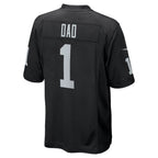 Kooe LV.Raiders #1 Dad Black Game Jersey