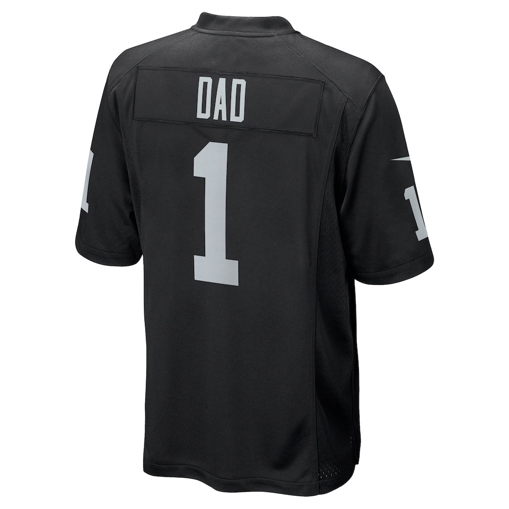 Kooe LV.Raiders #1 Dad Black Game Jersey