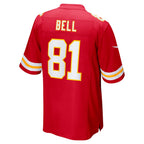 Kooe KC.Chiefs #81 Blake Bell Red Game Player Jersey
