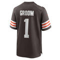 Kooe C.Browns #1 Groom Brown Game Jersey