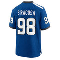 Kooe IN.Colts #98 Tony Siragusa Blue Retired Player Alternate Game Jersey