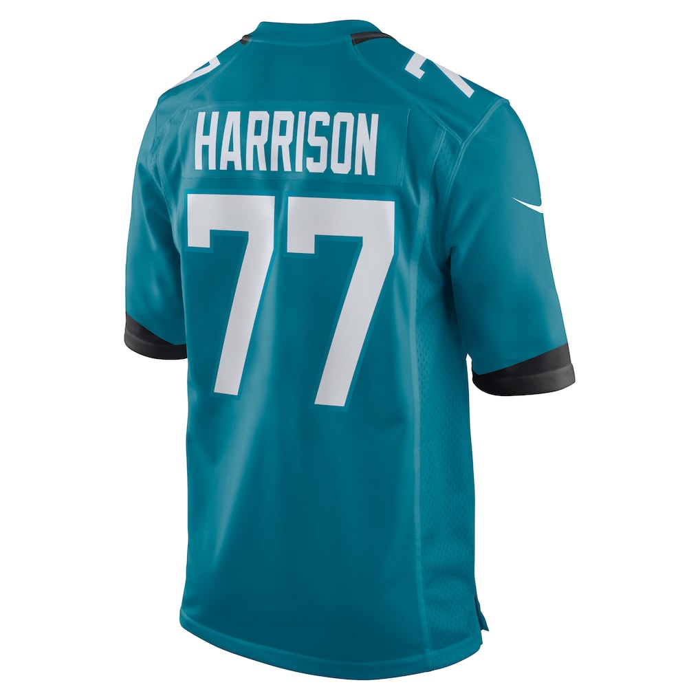 Kooe J.Jaguars #77 Anton Harrison Teal Game Jersey