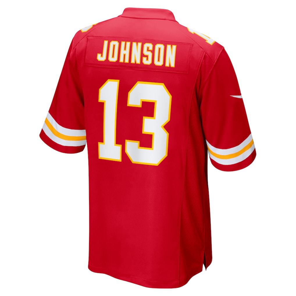 Kooe KC.Chiefs #13 Nazeeh Johnson Red Game Player Jersey