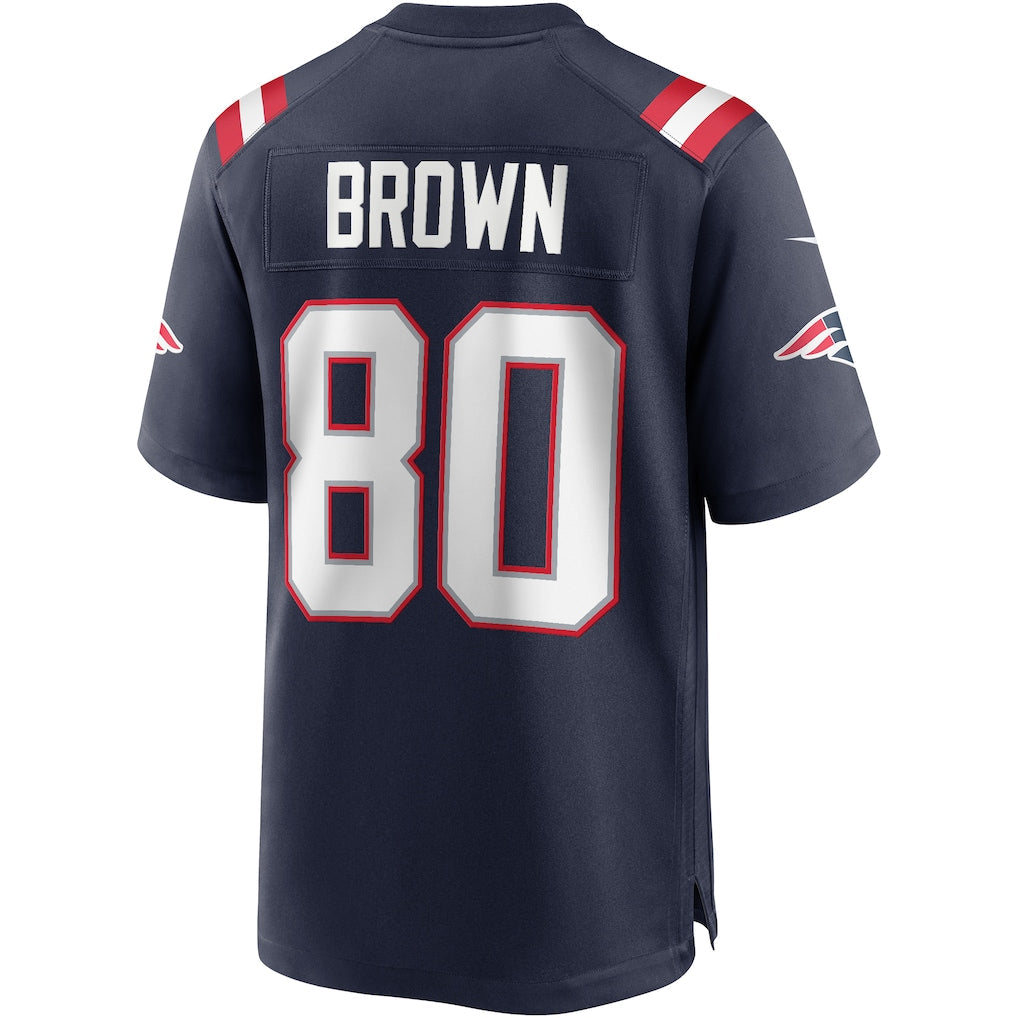 Kooe NE.Patriots #80 Troy Brown Navy Game Retired Player Jersey