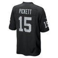 Kooe LV.Raiders #15 Kenny Pickett Black Team Game Jersey