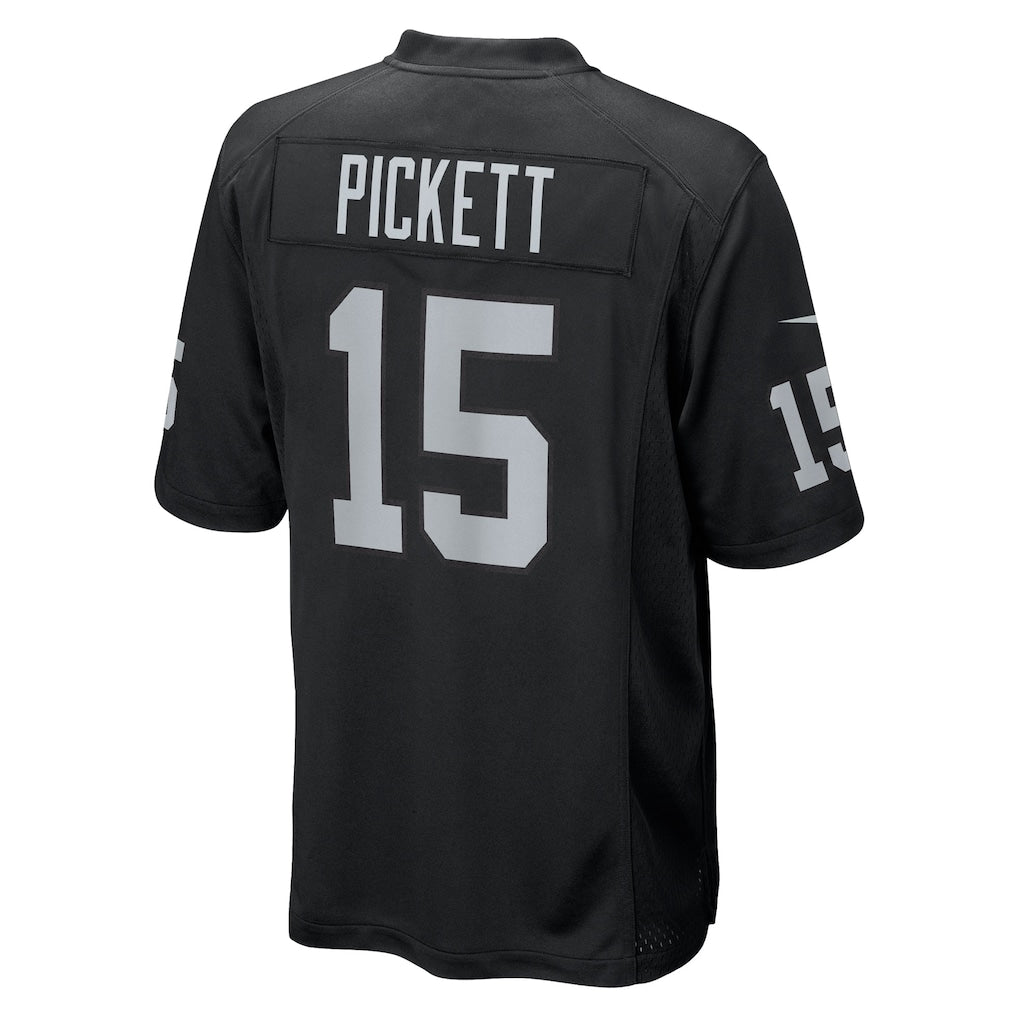 Kooe LV.Raiders #15 Kenny Pickett Black Team Game Jersey