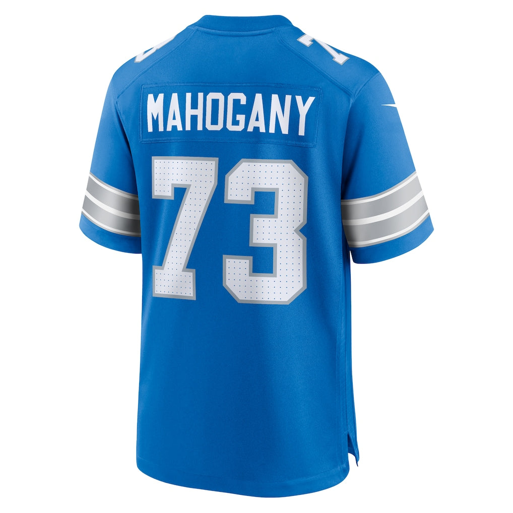 Kooe D.Lions #73 Christian Mahogany Blue Team Game Jersey