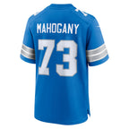 Kooe D.Lions #73 Christian Mahogany Blue Team Game Jersey
