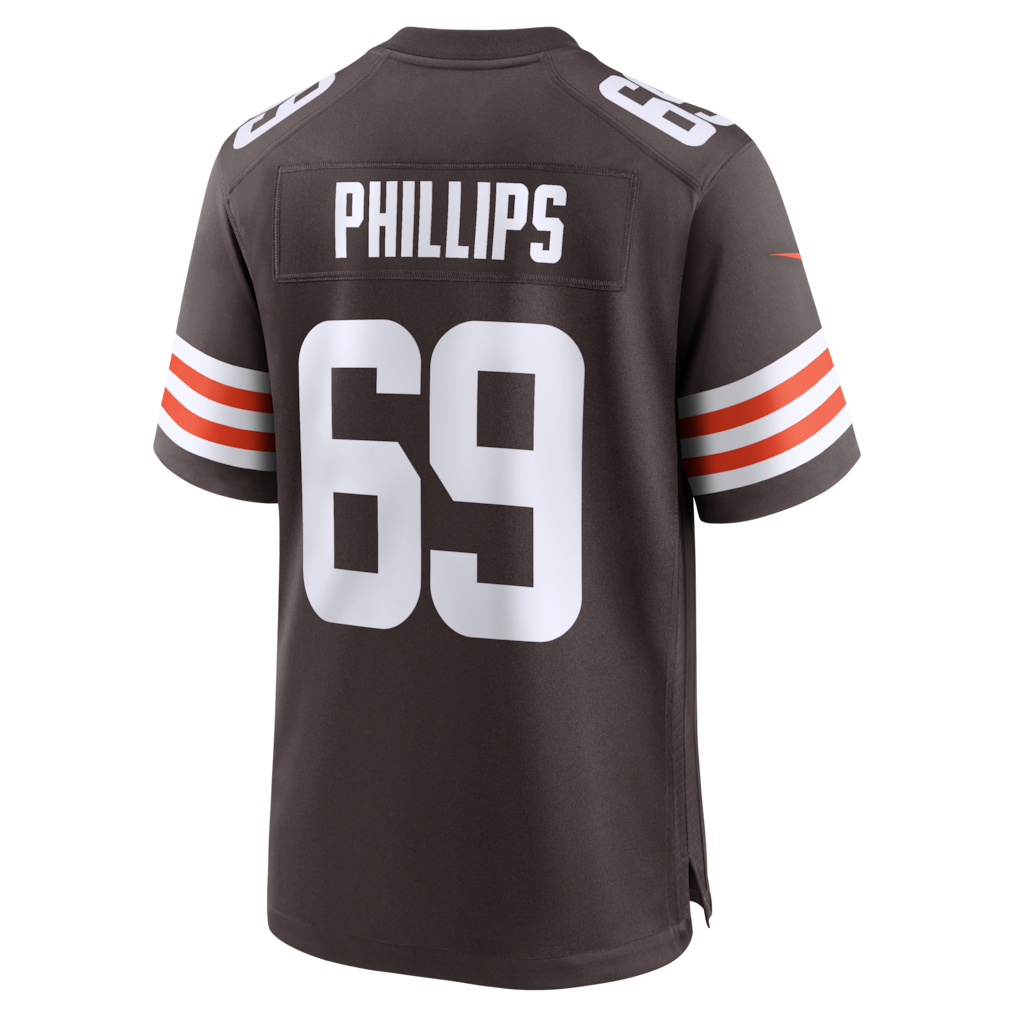 Kooe C.Browns #69 Tyre Phillips Brown Team Game Jersey