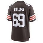 Kooe C.Browns #69 Tyre Phillips Brown Team Game Jersey