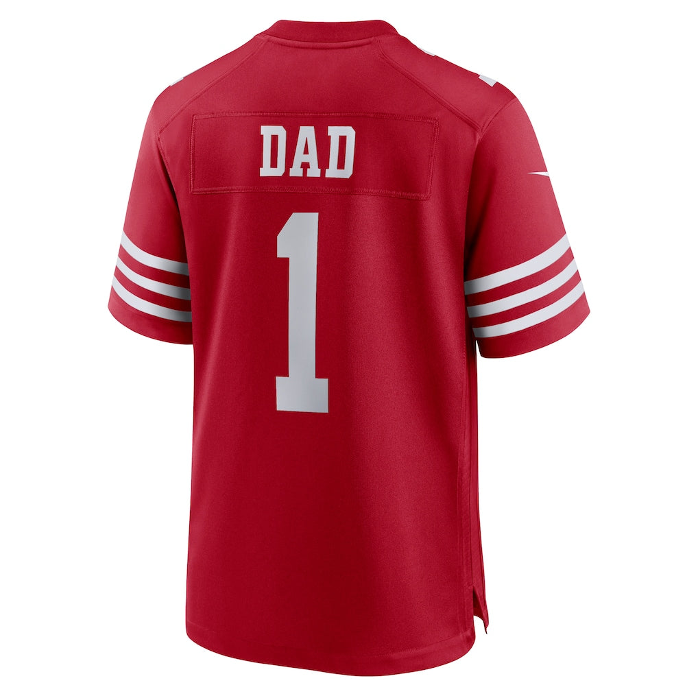 Kooe SF.49ers #1 Dad Scarlet Game Jersey