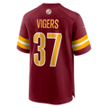 Kooe W.Commanders #37 Car'lin Vigers Burgundy Team Game Jersey