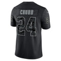 Kooe C.Browns #24 Nick Chubb Black RFLCTV Limited Jersey