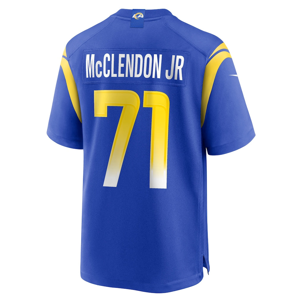Kooe LA.Rams #71 Warren McClendon Jr. Royal Team Game Jersey