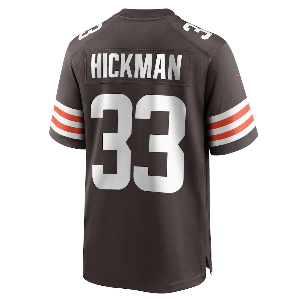 Kooe C.Browns #33 Ronnie Hickman Brown Team Game Jersey