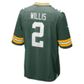 Kooe GB.Packers #2 Malik Willis Green Game Jersey