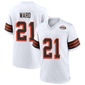 Kooe C.Browns #21 Denzel Ward Player White 1946 Collection Alternate Football Jerseys