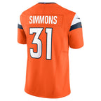 Kooe D.Broncos #31 Justin Simmons Orange Vapor F.U.S.E. Limited Jersey