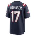 Kooe NE.Patriots #17 Bryce Baringer Navy Team Game Jersey