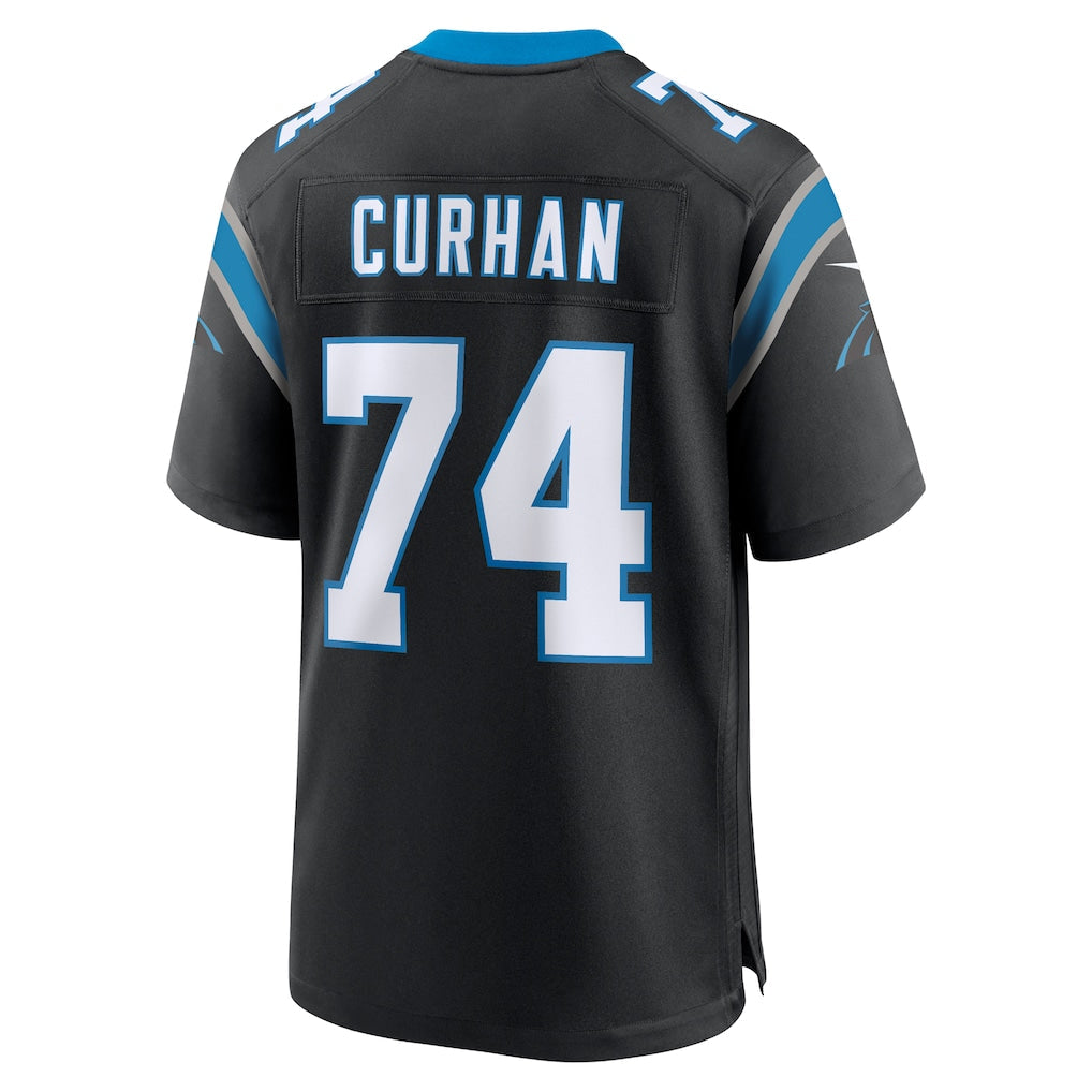 Kooe C.Panthers #74 Jake Curhan Black Team Game Jersey