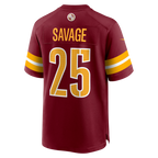 Kooe W.Commanders #25 Darnell Savage Burgundy Team Game Jersey