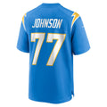 Kooe LA.Chargers #77 Zion Johnson Powder Blue Player Game Jersey