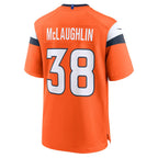 Kooe D.Broncos #38 Jaleel McLaughlin Orange Alternate Game Jersey