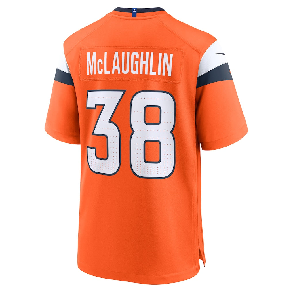 Kooe D.Broncos #38 Jaleel McLaughlin Orange Alternate Game Jersey