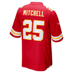Kooe KC.Chiefs #25 Elijah Mitchell Red Team Game Jersey