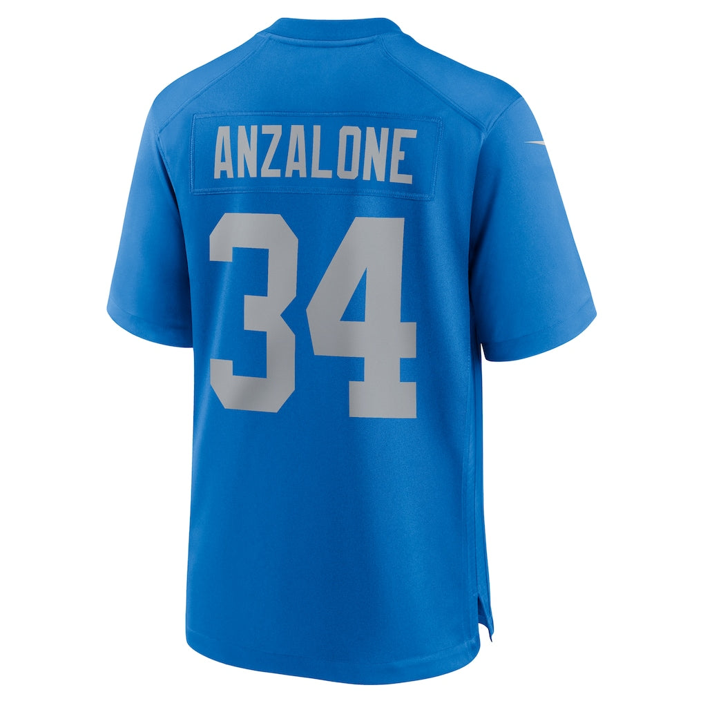 Kooe D.Lions #34 Alex Anzalone Blue Alternate Game Jersey