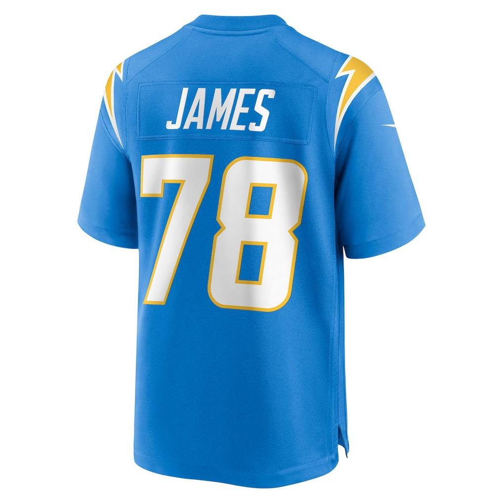 Kooe LA.Chargers #78 Andre James Powder Blue Team Game Jersey
