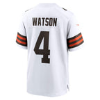 Kooe C.Browns #4 Deshaun Watson White Game Jersey