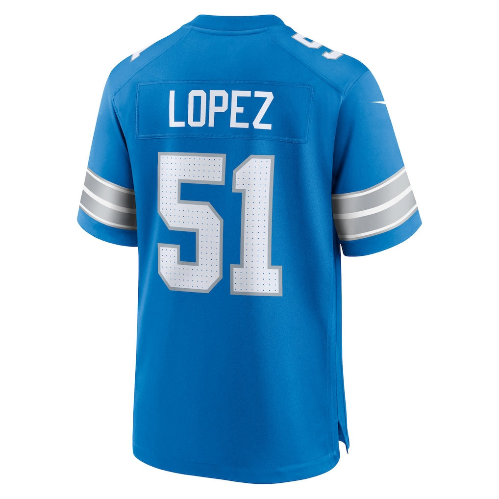 Kooe D.Lions #51 Roy Lopez Blue Team Game Jersey