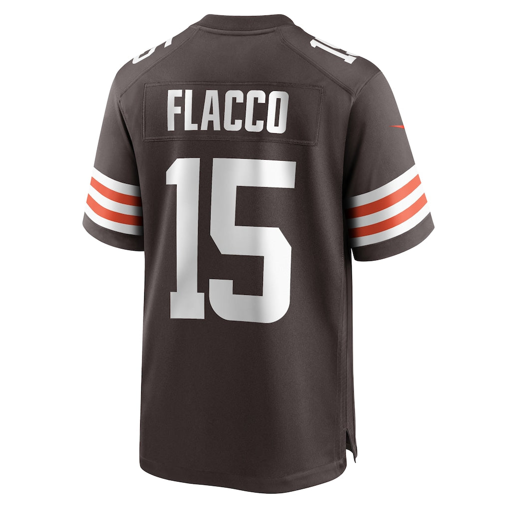 Kooe C.Browns #15 Joe Flacco Brown Team Game Jersey
