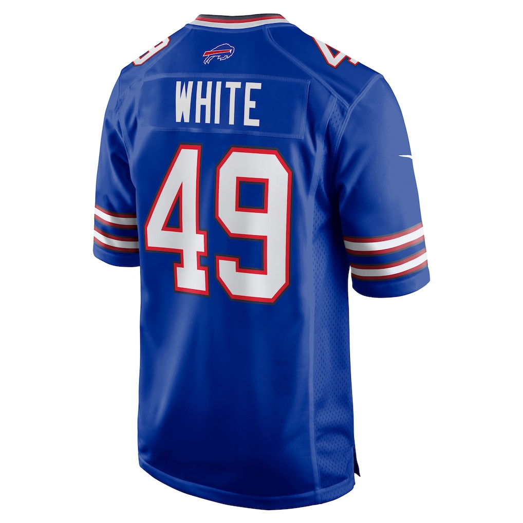 Kooe B.Bills #49 DaShaun White Royal Team Game Jersey