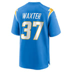 Kooe LA.Chargers #37 Isas Waxter Powder Blue Team Game Jersey