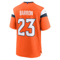 Kooe D.Broncos #23 Jahdae Barron Orange Team Game Jersey