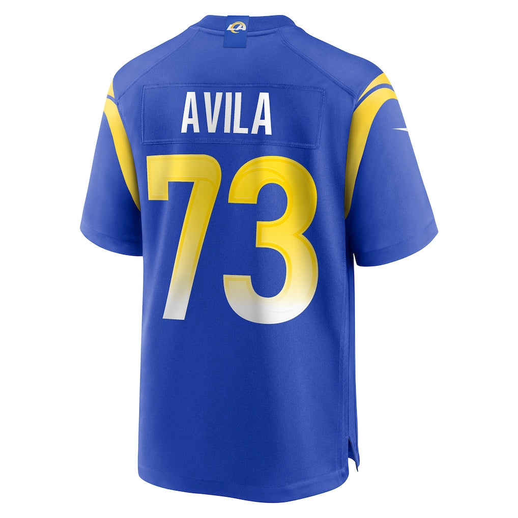 Kooe LA.Rams #73 Steve Avila Royal Home Game Jersey