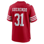 Kooe SF.49ers #31 Isaac Guerendo Scarlet Game Jersey