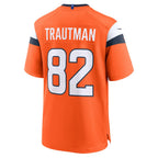 Kooe D.Broncos #82 Adam Trautman Orange Team Game Jersey