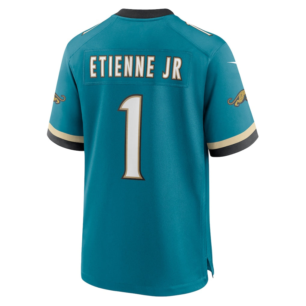 Kooe J.Jaguars #1 Travis Etienne Jr Teal Prowler Throwback Player Game Jersey