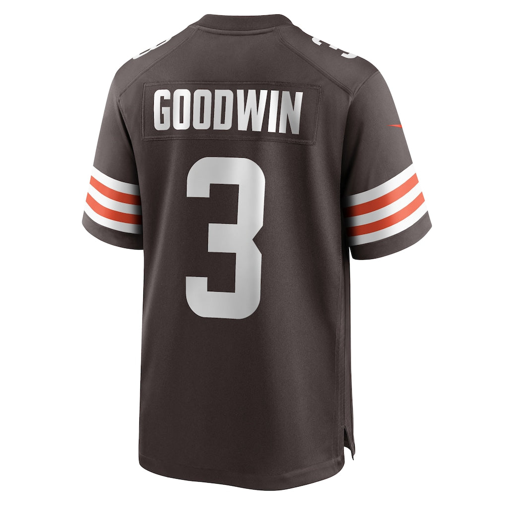 Kooe C.Browns #3 Marquise Goodwin Brown Team Game Jersey
