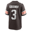Kooe C.Browns #3 Marquise Goodwin Brown Team Game Jersey