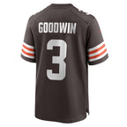 Kooe C.Browns #3 Marquise Goodwin Brown Team Game Jersey