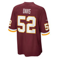 Kooe W.Commanders #52 Jamin Davis Burgundy Game Jersey