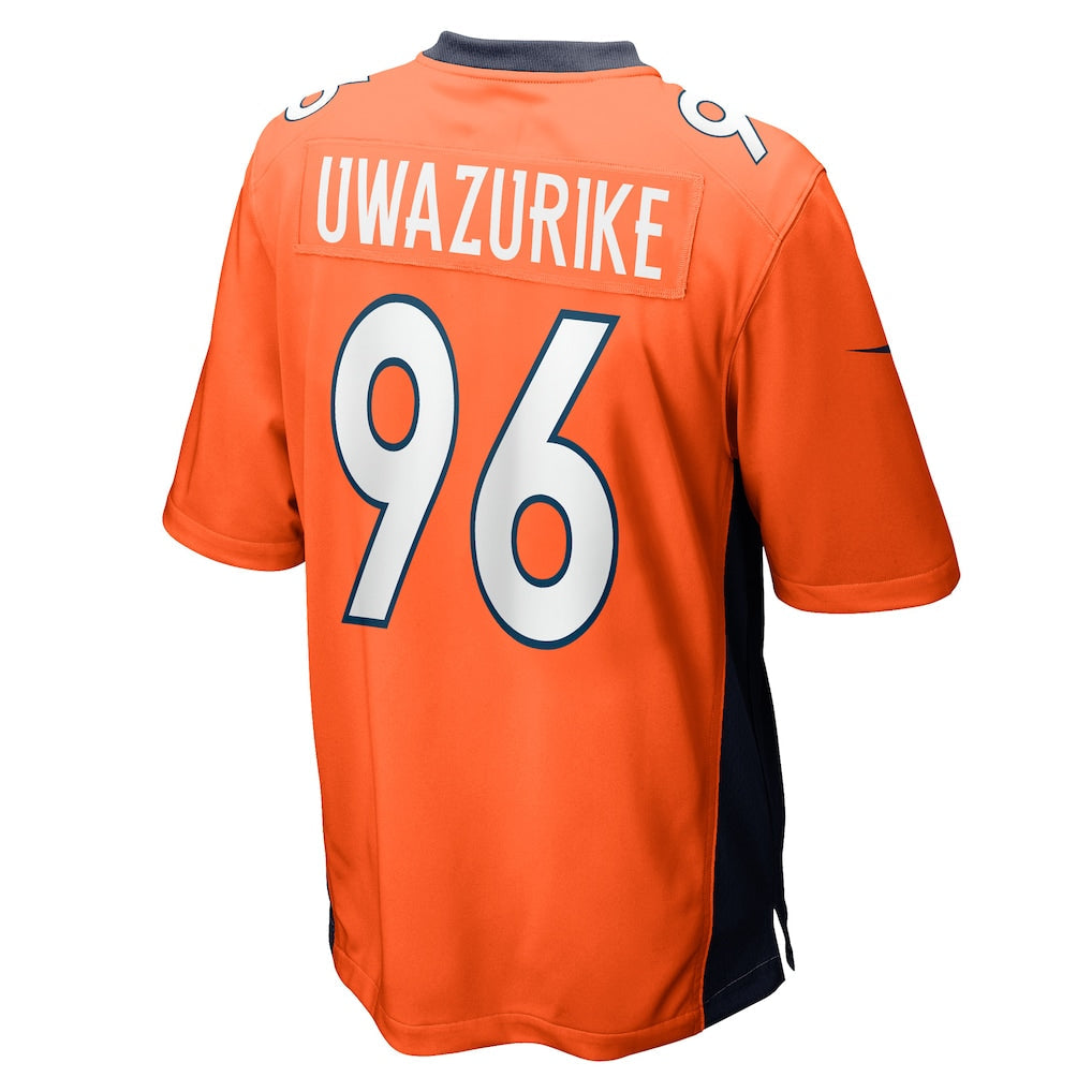 Kooe D.Broncos #96 Eyioma Uwazurike Orange Game Player Jersey